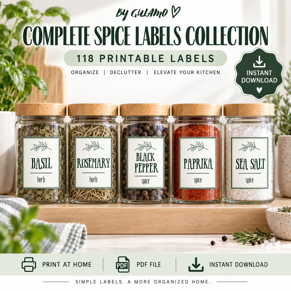 Complete Spice Labels Collection — 118 Printable Labels